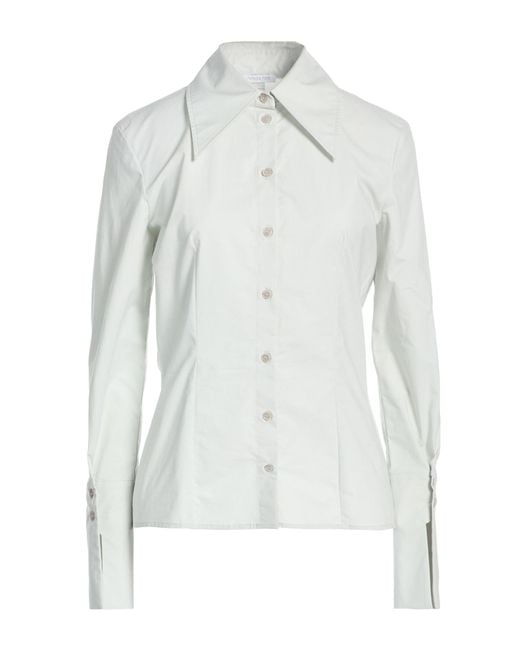Patrizia Pepe White Shirt Cotton, Elastane