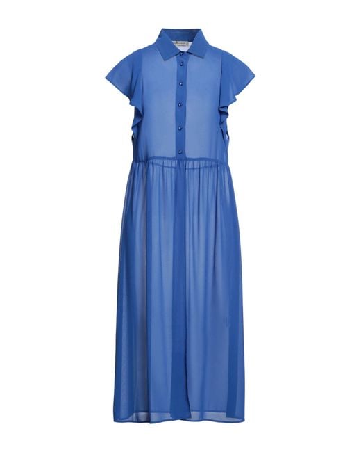 Angelo Marani Blue Midi Dress