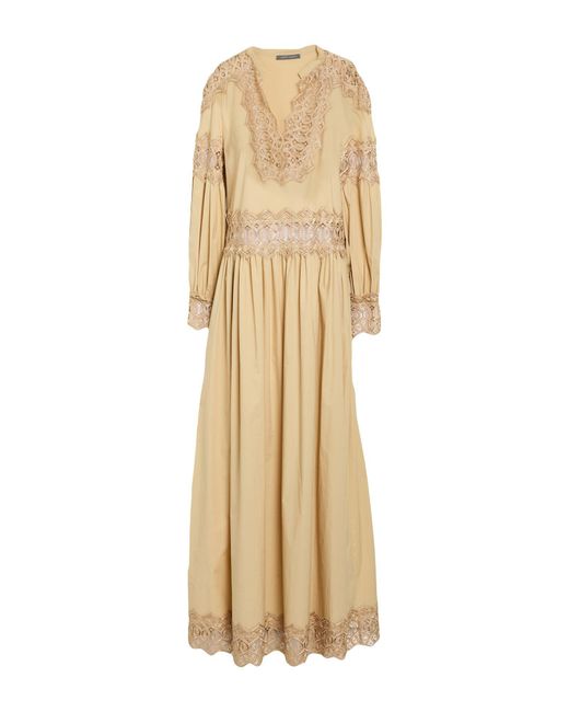Alberta Ferretti Natural Maxi Dress