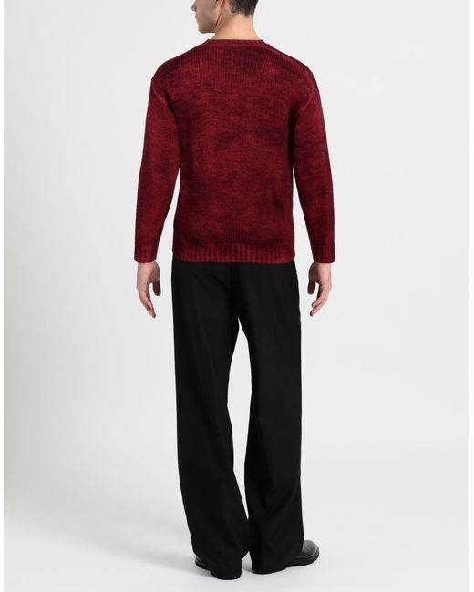 Roberto Collina Red Burgundy Sweater Baby Alpaca Wool, Nylon, Wool for men