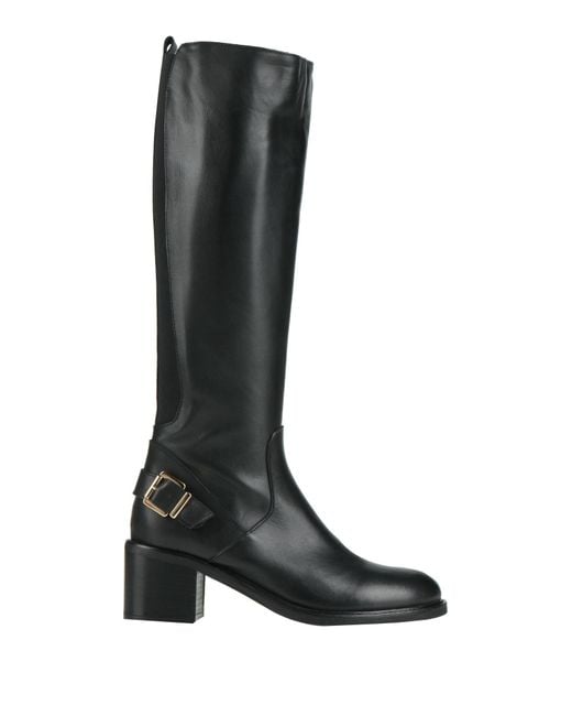 Trend Black Boot Leather, Textile Fibers
