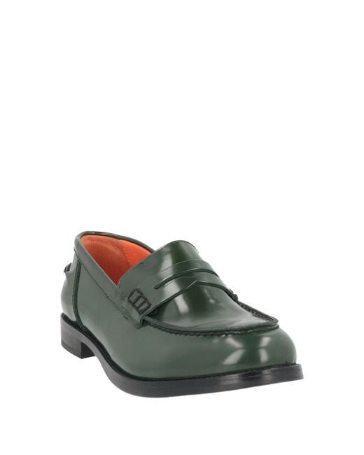 Lemarè Green Dark Loafers Leather