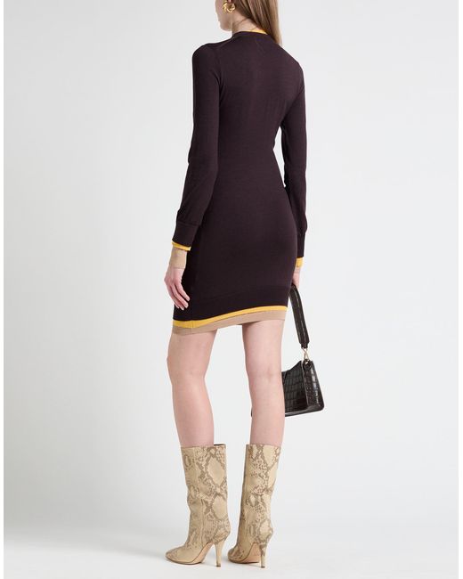 Fendi Black Mini Dress Wool, Polyamide, Viscose, Polyurethane, Polyester
