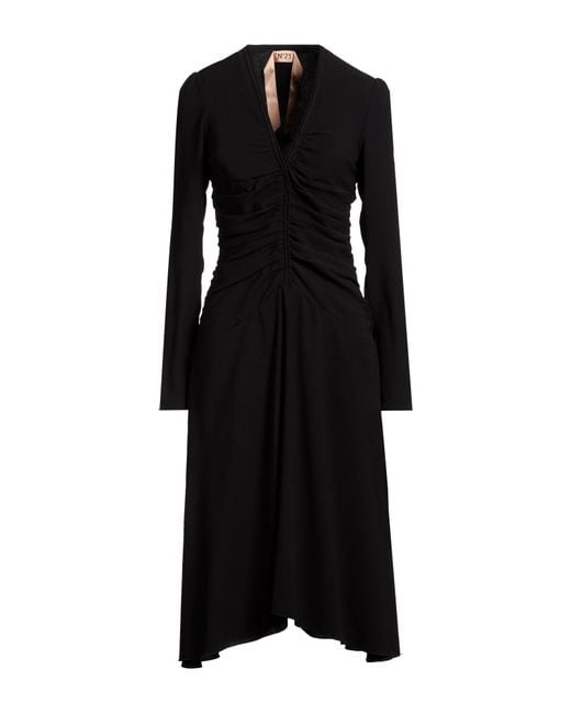 N°21 Black Midi Dress Polyester