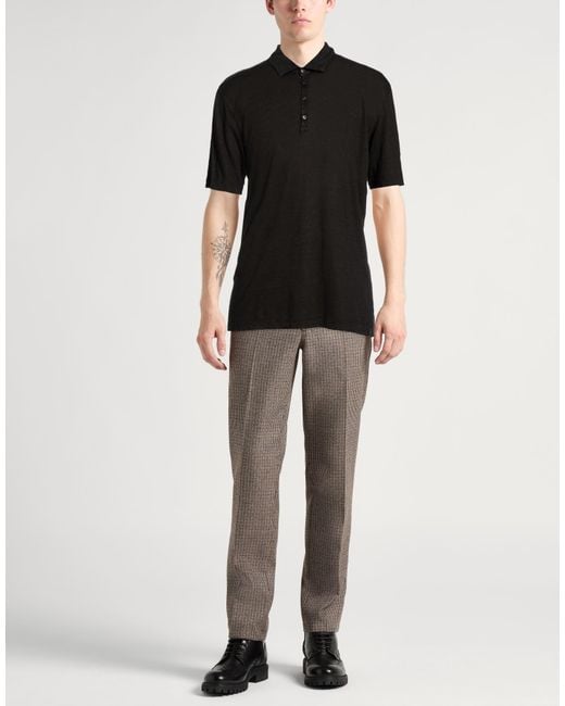 Polo 120% Lino de hombre de color Black