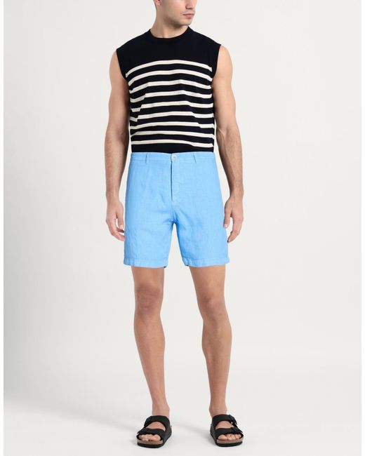 120% Lino Blue Shorts & Bermuda Shorts for men