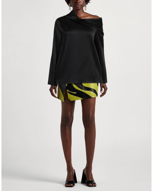 Semicouture Black Top Acetate, Viscose, Elastane