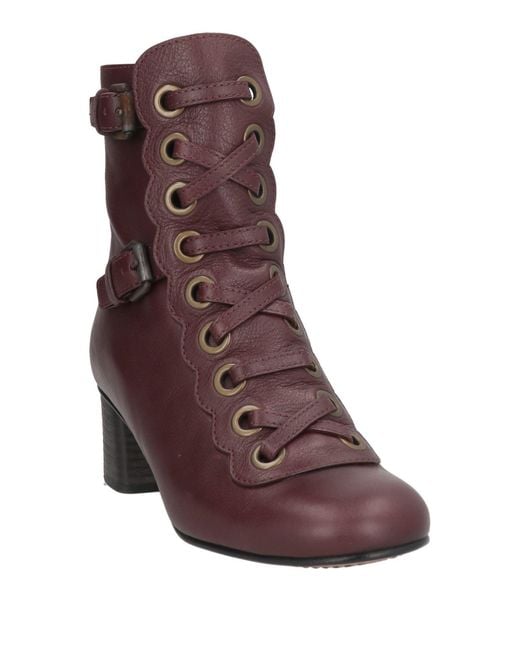 Chloé Purple Stiefelette