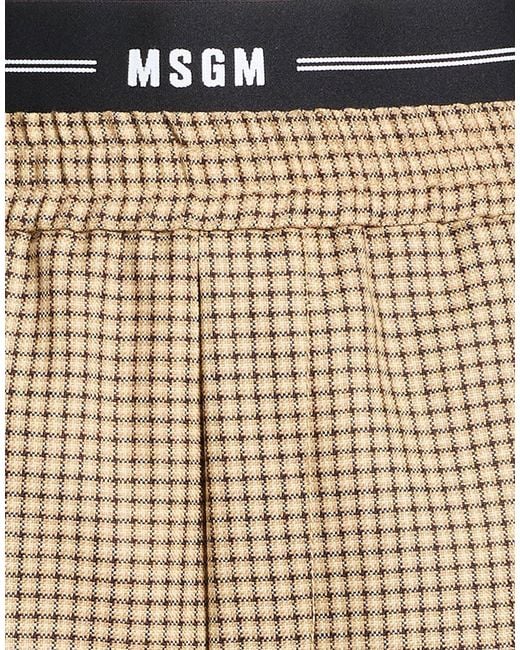 MSGM Natural Sand Pants Wool