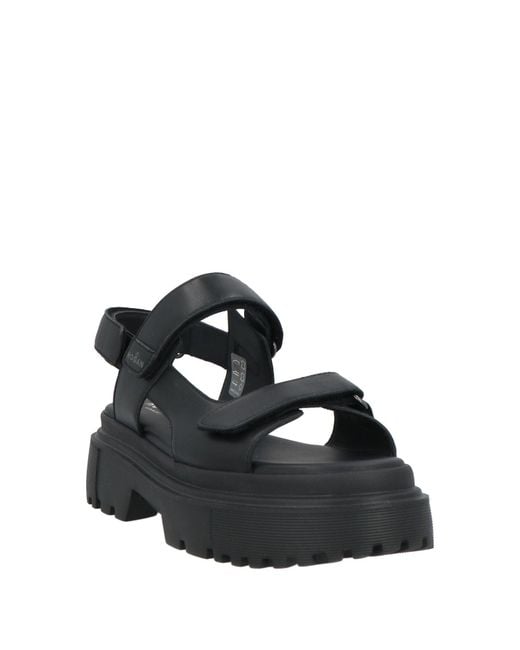 Hogan Black Sandals Leather