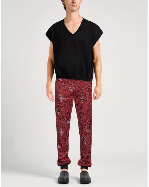 Missoni Red Missoni Pants Polyester, Cotton for men