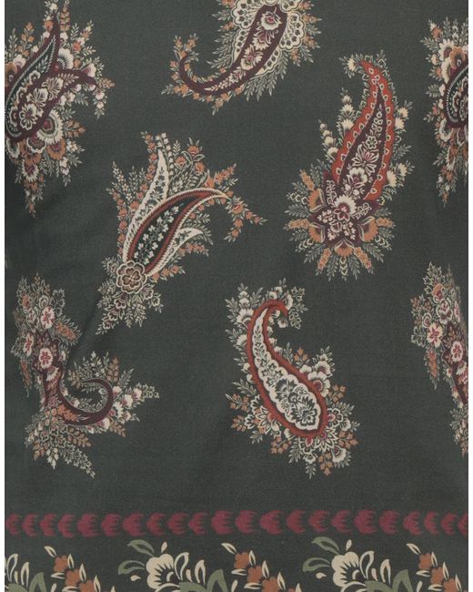 Etro Gray T-Shirt Girocollo Con Stampa Paisley for men