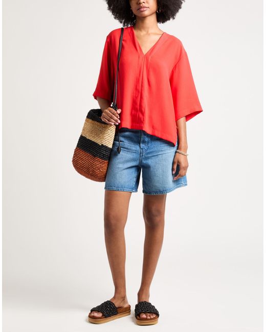 Ottod'Ame Red Caring Top Polyester