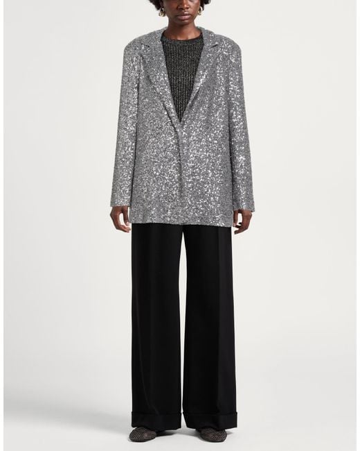Manila Grace Gray Blazer Polyester, Elastane