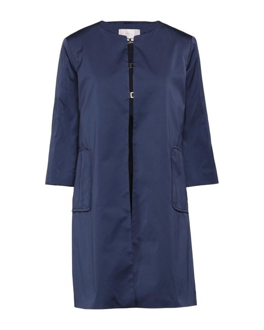 Annie P Blue Overcoat & Trench Coat
