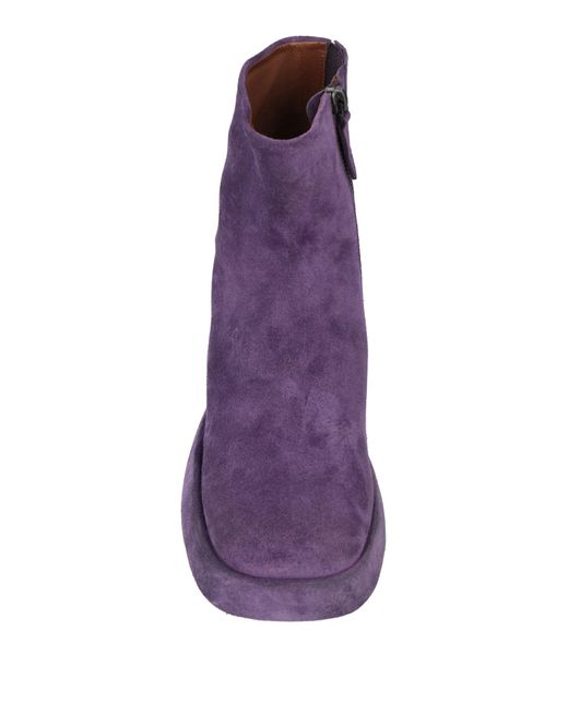 Marsèll Purple Ankle Boots Leather