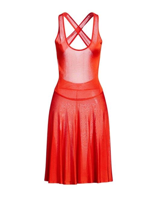 Alaïa Red Midi Dress
