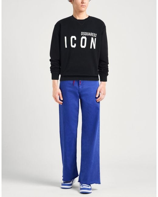 DSquared² Blue Sweatshirt Cotton, Elastane for men
