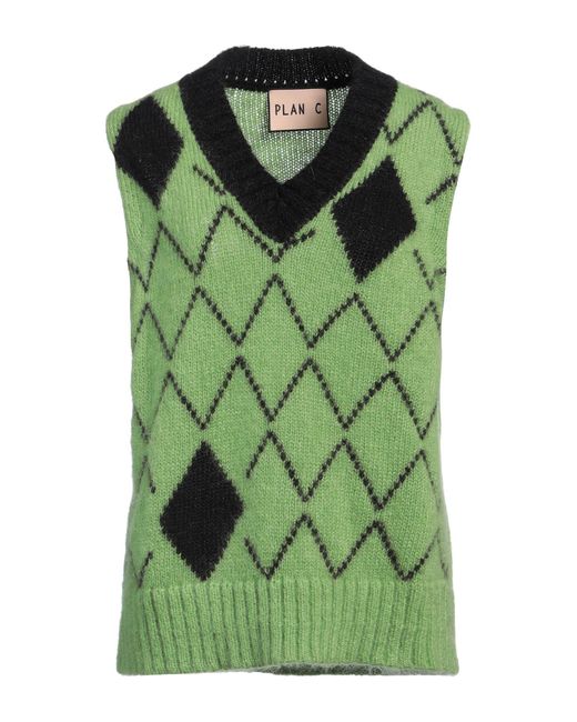 Plan C Green Sweater Mohair Wool, Polyamide, Wool