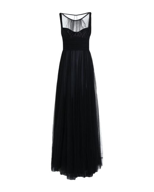 Elisabetta Franchi Black Maxi Dress Polyamide, Cotton, Elastane