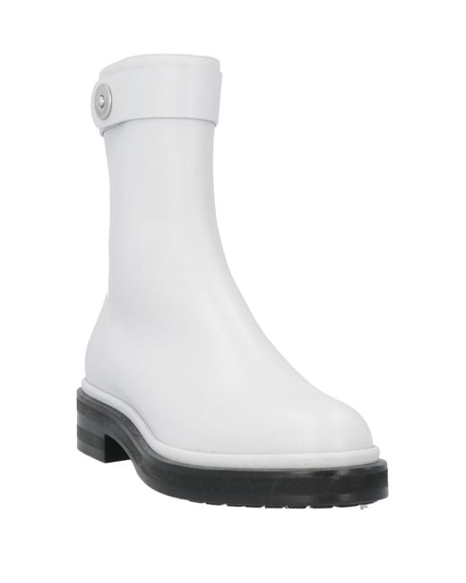 Giorgio Armani White Ankle Boots