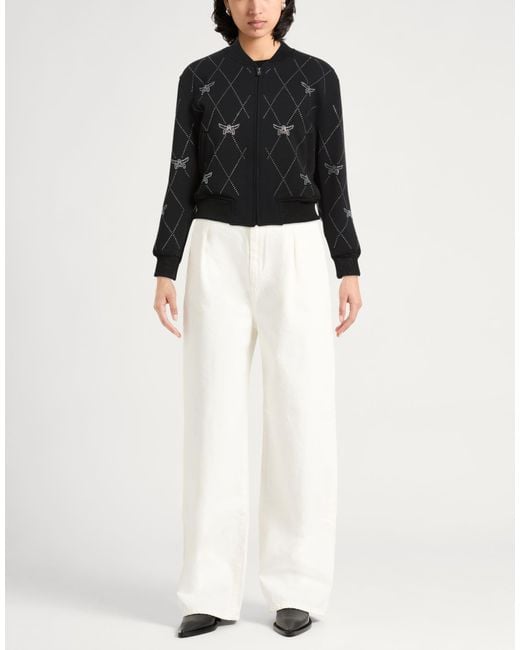 MCM Black Jacket Polyester, Cotton, Elastane