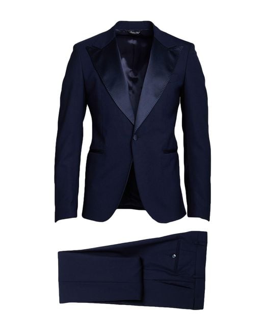 Brian Dales Blue Midnight Suit Wool, Silk, Elastane for men