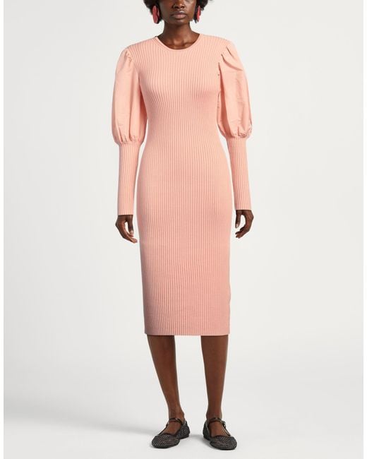 Elisabetta Franchi Pink Midi Dress
