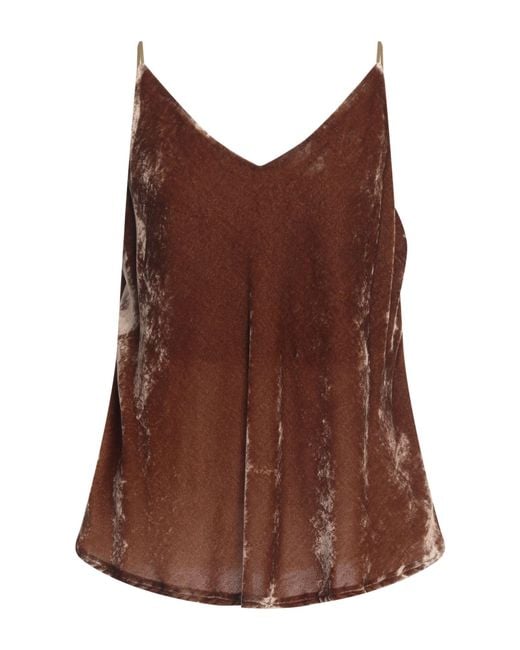 Ottod'Ame Brown Top Rayon, Polyamide
