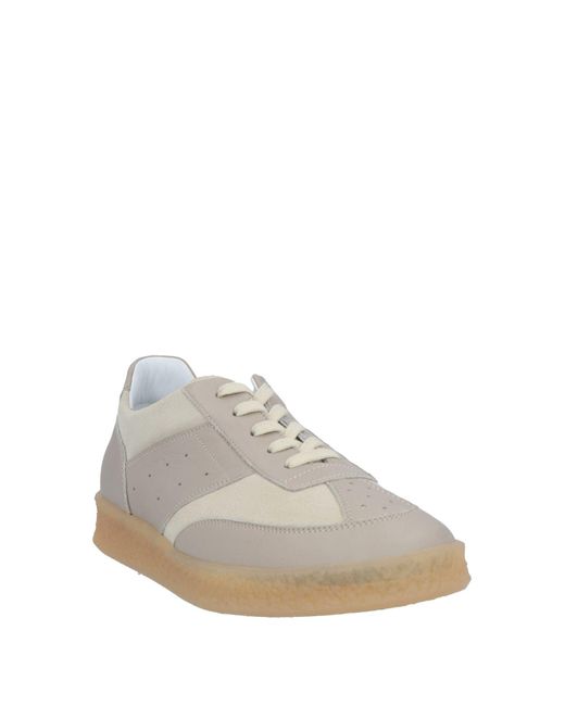 MM6 by Maison Margiela Gray Taupe Sneakers Leather for men