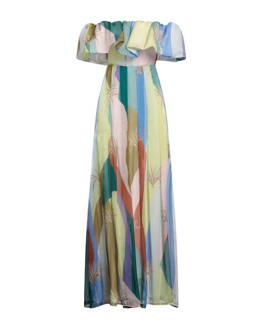 Raquel Diniz Blue Maxi-Kleid