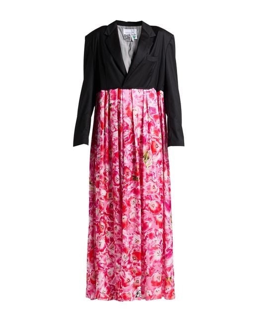 Natasha Zinko Red Maxi Dress Polyester, Virgin Wool, Elastane, Silk, Viscose
