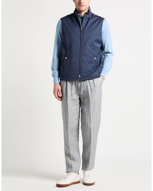 Brunello Cucinelli Blue Vests for men