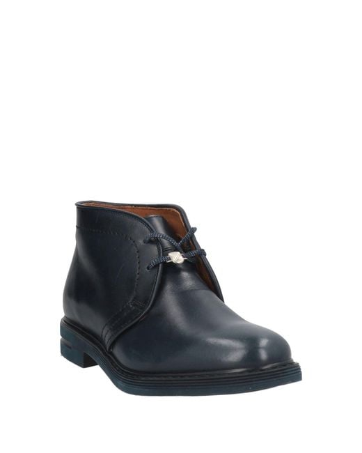 Brimarts Blue Midnight Ankle Boots Soft Leather for men