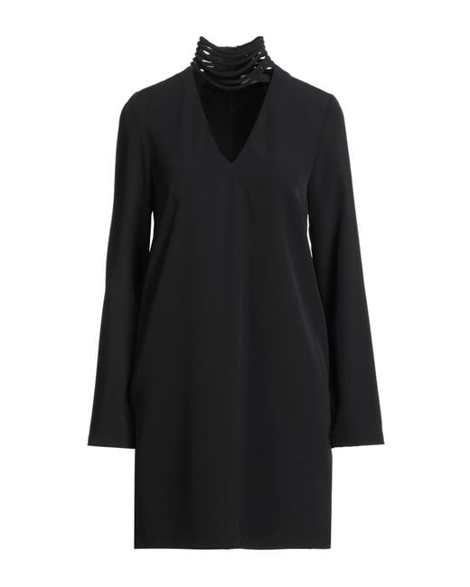 Suoli Black Mini Dress Polyester, Elastane