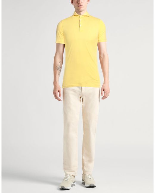 Fedeli Yellow Polo Shirt for men