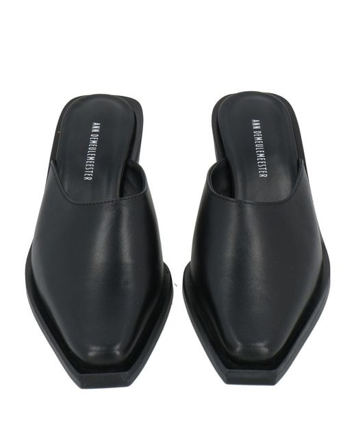 Ann Demeulemeester Black Mules & Clogs Leather