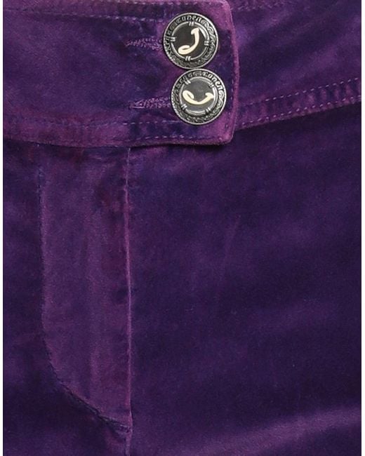 Jacob Cohen Purple Pants Cotton, Elastane