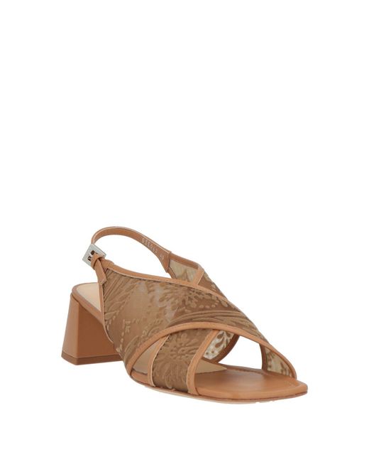 Baldinini Brown Sandals Textile Fibers