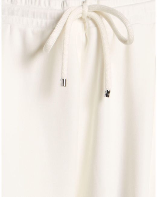 Max Mara White Slate Pants Cotton, Polyester, Elastane
