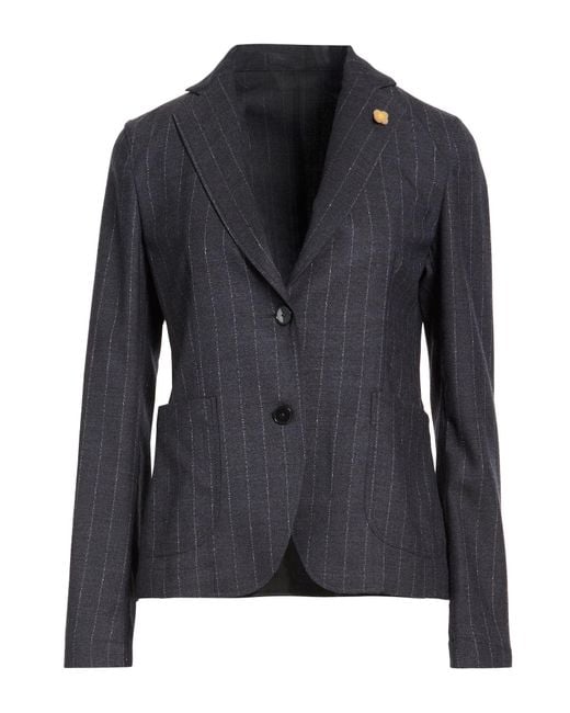Lardini Black Blazer Virgin Wool, Polyester, Elastane