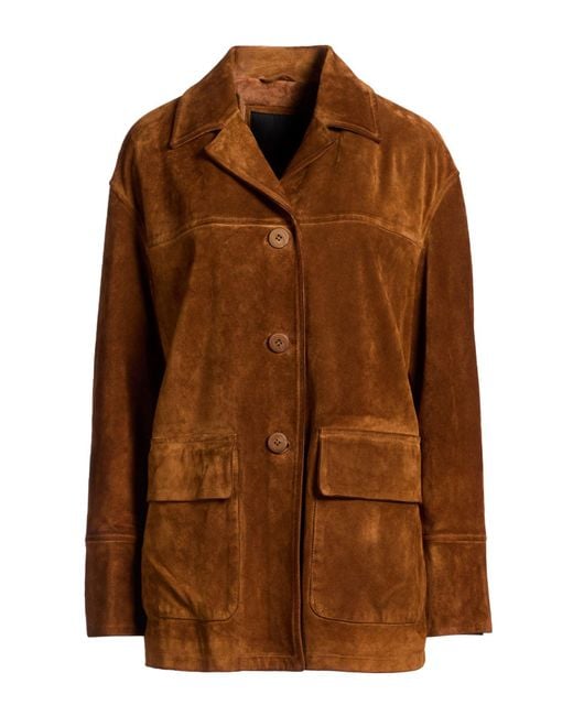 Myskin Brown Jacket Leather