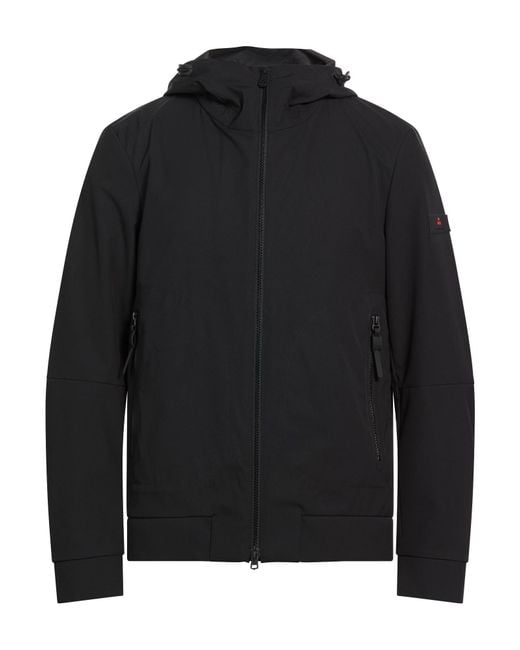 Peuterey Black Jacket Polyester, Elastane for men
