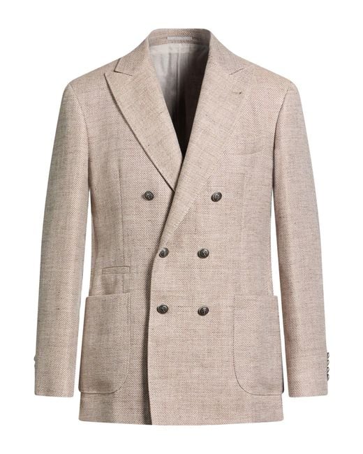 Brunello Cucinelli Natural Blazer for men