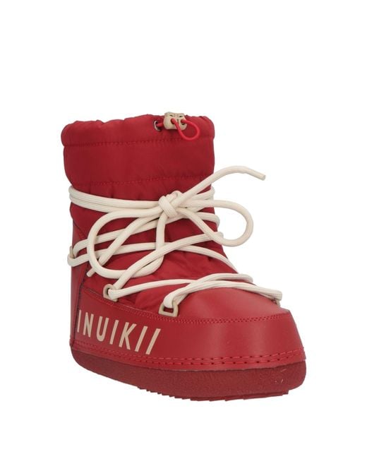 Inuikii Red Ankle Boots Synthetic Fibers