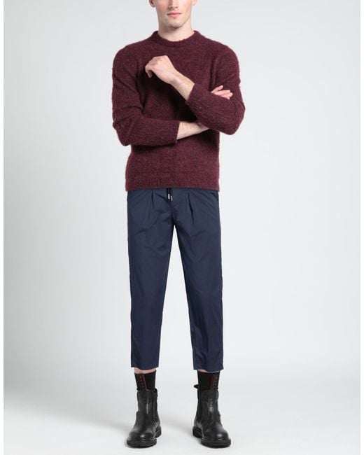 gavroche paris Blue Pants Cotton, Polyamide, Elastane for men