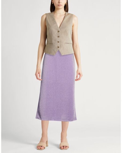 Tibi Purple Midi Skirt