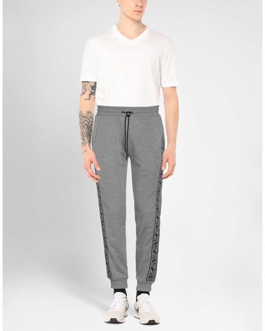 Roberto Cavalli Gray Pants Cotton, Polyester for men