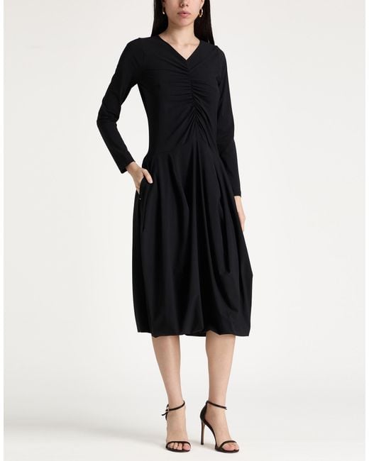High Black Midi Dress