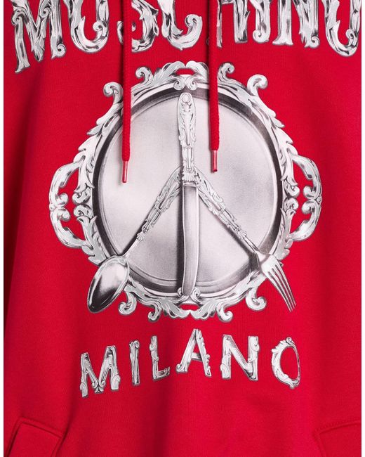 Moschino Red Couture Mini Dress Cotton